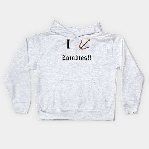 I Target Zombies Kids Hoodie by DavinciSMURF